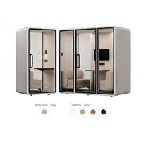Cabine téléphonique insonorisée mobile et moderne pour réunions, idéale pour l'intimité et une grande productivité au travail