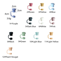 Protège-pailles personnalisés écologiques certifiés CE, en caoutchouc silicone 100% naturel, breloques de 8mm-10mm pour gobelets
