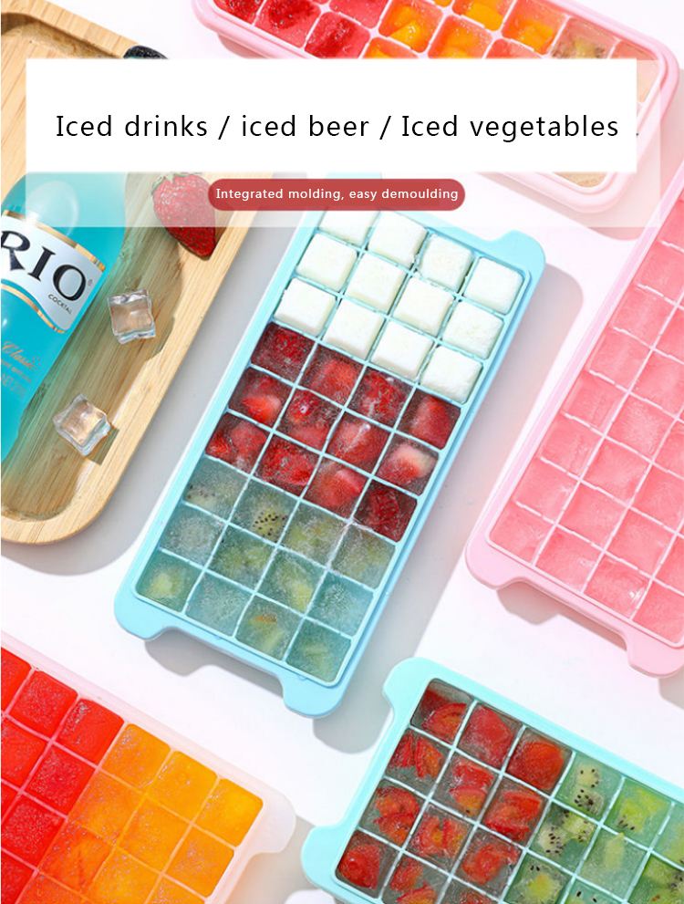 Silicone Ice Cube Tray Food Grade Reusable Elastic Model Used For Making Cake Cream Ice Cubes Freeze Mould Mold