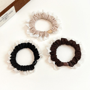 Venta al por mayor encaje elástico crunchies lazos para el cabello para las mujeres Cola de Caballo bandas para el cabello accesorios para el cabello HR1334 - Product Image 1