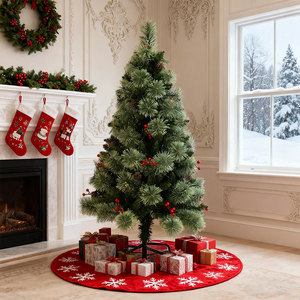 Sapin de Noël artificiel floqué pré-éclairé de qualité supérieure avec technologie <span class=keywords><strong>anti</strong></span>-chute de feuilles - Product Image 3