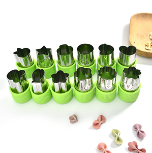 Forma Taglierina di verdure Set 12pcs Mini Torta di Frutta E Cookie Cutter Stamp Muffa Con Coperchio In Plastica Per Proteggere La Mano pasta del gioco Cutter - Product Image 1