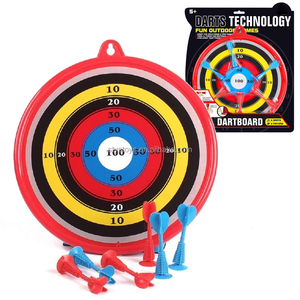 Bersaglio da Esterno per Freccette con 6 Freccette a <span class=keywords><strong>Ventosa</strong></span>, Tavola in Plastica Appesa, Set da Tiro con l'Arco Giocattolo per Bambini - Product Image 1