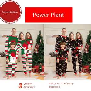 Conjunto Familiar Personalizable de Pijamas Navideños Rojos/Verdes para Parejas, Hermanos, Niñas <span class=keywords><strong>y</strong></span> Bebés - Product Image 2
