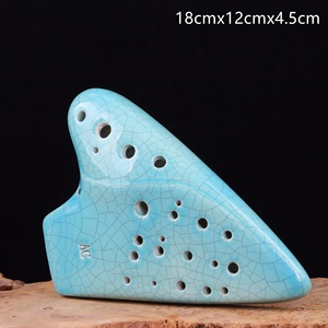 Ocarina à trois compartiments fabriquée à la main, qualité concert, accordage de haute précision, instrument à vent en céramique - Product Image 3