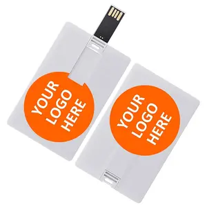 USB 2.0 Flash Drive 4GB to 64GB Capacity Plastic Card Pendrive Business Gift Credit Card Pen Drive USB Stick