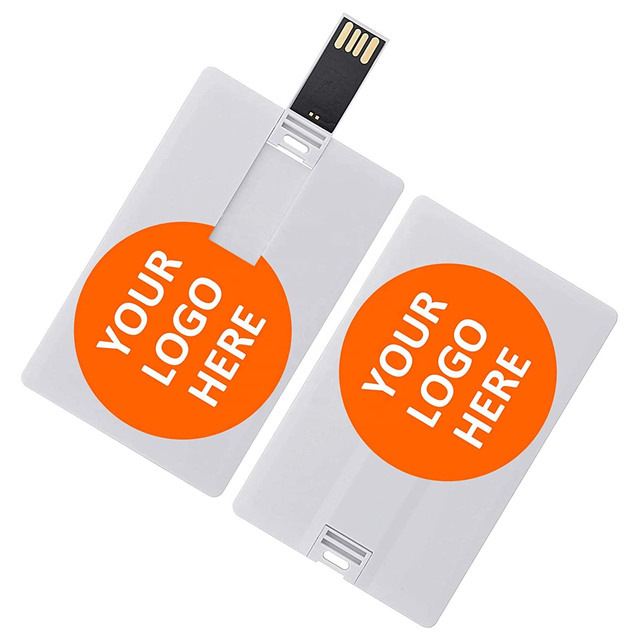 USB 2.0 Flash Drive 4GB to 64GB Capacity Plastic Card Pendrive Business Gift Credit Card Pen Drive USB Stick