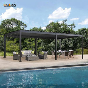 Pergola autoportante en aluminium <span class=keywords><strong>MULAN</strong></span>, 10+ ans <span class=keywords><strong>de</strong></span> garantie, imperméable, motorisée, à lames orientables, bioclimatique, télécommande, garantie 5 ans, patio - Product Image 5