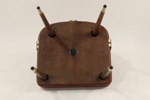 Silla de café tapizada de diseño moderno de mediados de siglo, comodidad de madera contrachapada, silla de comedor de Cricket, nogal para cocina, restaurante, hotel - Product Image 3