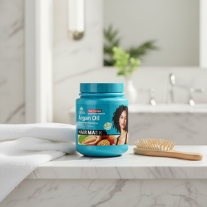 Mascarilla Capilar Reparadora y Suavizante con Aceite de Argán para Cabello Seco, Encrespado y Rizado - Nutrición Orgánica y Engrosamiento - Product Image 3