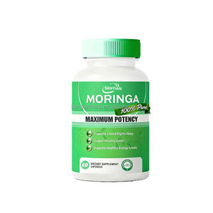 Harga grosir OEM Label pribadi 100% murni daun <span class=keywords><strong>Moringa</strong></span> organik kapsul ekstrak suplemen Herbal untuk dijual - Product Image 2