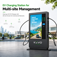 Station de recharge rapide DC pour véhicules électriques à double borne 30kW-80kW avec écran 65 pouces pour projets de parkings de centres commerciaux