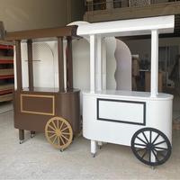 Chariot de nourriture mobile pliable pour mariage, design moderne populaire, LED, dessert, bonbons, avec logo personnalisé, PVC + acrylique