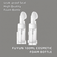 Bouteille Mousse Plastique Fuyun de Haute Qualité pour Lavage Visage Moussant, Flacon Vide 100ml pour Emballage Cosmétique
