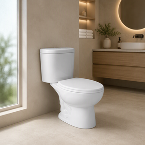 <span class=keywords><strong>WC</strong></span> de salle de bain moderne en céramique, à double chasse, à fixation au sol, à deux pièces, à siphon intégré, allongé, de l'usine de Chaozhou - Product Image 1