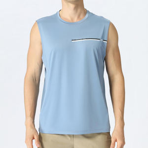 Top Qualité Sports Gym Débardeurs Bodybuilding Singlet Coton/Polyster Gym Formation Homme Débardeur - Product Image 1