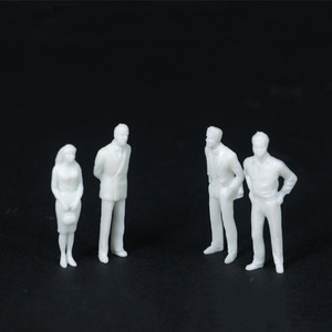 Figure Umane in Miniatura in Plastica Bianca Non Dipinta per Modellismo Architettonico Fai-da-Te - Product Image 5