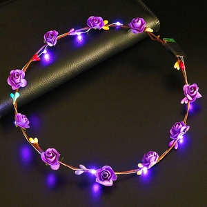 Diadema con Corona <span class=keywords><strong>de</strong></span> Flores LED <span class=keywords><strong>de</strong></span> Colores, <span class=keywords><strong>Aro</strong></span> Luminoso para el Cabello, Juguete Decorativo para Fiestas - Product Image 6