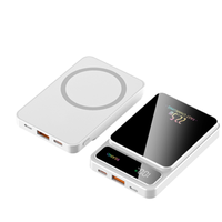 10000mAh Li-Polymer Kabellose Powerbank Magnetischer Ständer Schnelles Laden Digital PD 22,5W Hohe Kapazität Typ-C Eingang 2-in-1 LED
