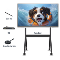 Pantalla Plana Interactiva RK3588 de 65, 75 y 86 Pulgadas, Pantalla Táctil de 40 Puntos, Pizarra Inteligente con Cámara para Enseñanza, Compatible con Google EDLA