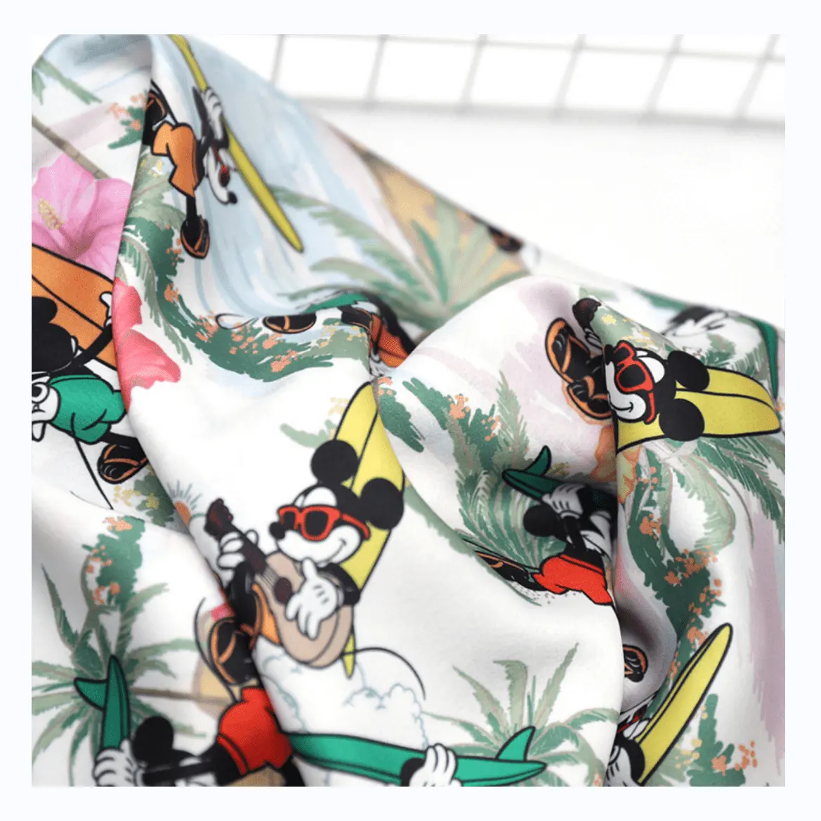 Digital Printing Kids Printed Twill Pajamas 100% Polyester Matte Satin Fabric for Sleepwear T-Shirts Scarves Apparel