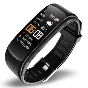 Bracelet intelligent C5S, écran couleur, capteur d'activité physique professionnel, avec alarme, original