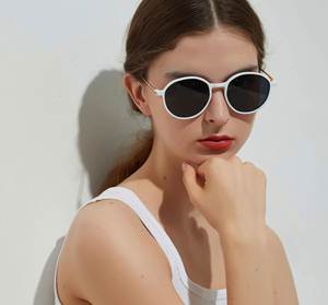 Vente en gros 2019 - Lunettes de soleil rondes vintage personnalisées pour femmes et hommes, très tendance - Product Image 3