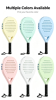 Raquette de padel en fibre de carbone pour débutants, noyau en mousse, logo personnalisé, couleur personnalisée, marque privée R Koda R3001, légère, forme goutte d'eau