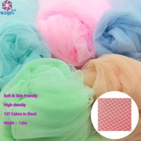 En stock : Rouleau de tissu en maille de tulle nylon, tissu tricoté pour voile de mariée, vêtements, jupes, design textile, ruban de satin, décoration à coudre