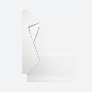 Boîte cadeau pliable A5 extra plate avec fermeture magnétique blanche, emballage rigide pliable en gros - Product Image 4