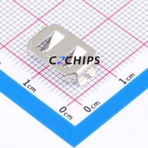 MY-1225-01-J Button & Strip Battery Connector SMD Connector Battery Clip CR1225 Phosphor Bronze Nickel - Product Image 2