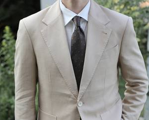 Stile italiano vecchio stile <span class=keywords><strong>bianco</strong></span> estate traspirante Casual in <span class=keywords><strong>lino</strong></span> 100% mezza foderato monopetto 2 pezzi <span class=keywords><strong>abito</strong></span> da <span class=keywords><strong>uomo</strong></span> - Product Image 5