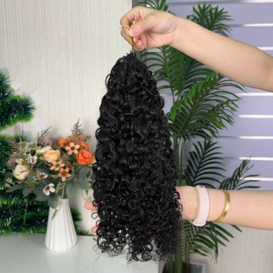 Extensions de cheveux humains vierges à crocheter de 10 à 18 pouces, nœuds miracle, pour tressage – Vente chaude - Product Image 5