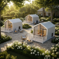 Maisonnette préfabriquée moderne en acier léger sur mesure de 20 pieds, conception gratuite pour projet de villa ou de complexe hôtelier