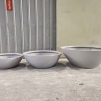 Ventes Flash Usine : Jardinières Modernes de Luxe en Fibre de Verre et Ciment, Grandes et Durables pour l'Extérieur, Finition Sculptée à la Main, Taille Personnalisée