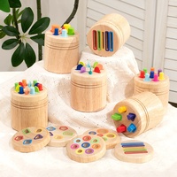 Juego de Juguetes Educativos de Madera Montessori para Niños de 2 a 6 Años |   Rompecabezas de Clasificación de Colores y Formas, Tamaño Personalizado 7x7x5