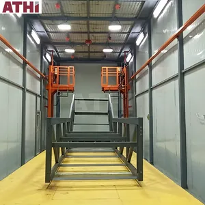 ATHI New Electric Large Steel Structure Sandblaster Easy-to-Operate Shot Blasting Room with Liquid Painting Spray Booth