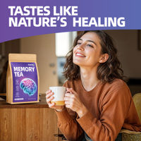 Jiaoming LOGO personnalisé Sachets de thé à base de plantes naturelles Suppléments à base de plantes pour la santé du cerveau Mémoire et concentration