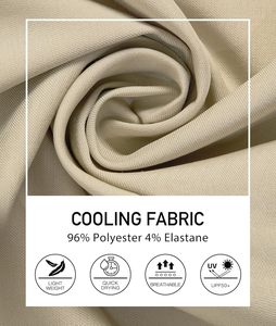 Pantalones Cortos de Playa para Hombre, Tejidos, con Cordón Ajustable, Frente Plano, Híbridos, 7 Pulgadas, Ligeros, de Secado Rápido, Estilo Chino, Cintura Alta, con Bolsillos - Product Image 5
