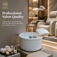 Bassin de spa en acrylique mobile pour pieds-Surf à lumière LED colorée, jets en acier inoxydable et piscine de thérapie de manucure des ongles