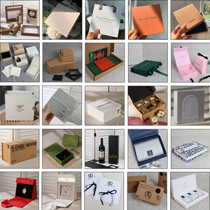 MOJIU Eco-Friendly Custom Logo Reusable Handmade Square Rigid Cardboard Drawer Jewelry <b>Box</b> Pack for Necklace <b>Bracelet</b> Rings - Product Image 4