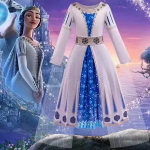 Nueva película Wishs Asha Queen disfraz niños Halloween carnaval fiesta de cumpleaños traje Cosplay niños niñas disfraces UP