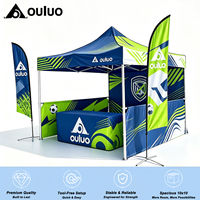 Tente pliante en acier personnalisée 10*10 pieds avec impression de logo, imperméable, pour événements intérieurs et extérieurs, expositions, salons professionnels