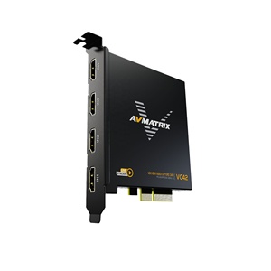 Avmatrix VC42 <span class=keywords><strong>Video</strong></span> <span class=keywords><strong>Capture</strong></span> Card 4 kênh HDMI PCIe <span class=keywords><strong>Capture</strong></span> Card tương thích OBS/potplayer/Xsplit/VMIX Phần mềm ghi âm trực tiếp - Product Image 1