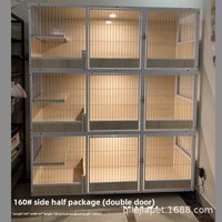 Villa pour chat super grande, espace libre, pour l'élevage domestique en intérieur, maison de luxe en bois massif pour chat avec installation facile