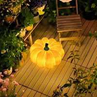 Lampe de jardin solaire rechargeable en métal en forme de citrouille, étanche IP65, portable, pour cour et pelouse