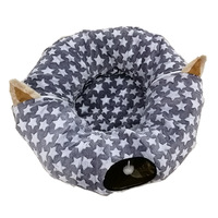 Nouveau lit-tunnel pliable pour chat en flanelle en forme de S, jouet auto-entretenant transfrontalier DG-KN032