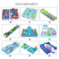 Mur d'escalade gonflable commercial sur le thème des bâtiments, château gonflable, jeux sportifs intérieurs pour enfants, en PVC