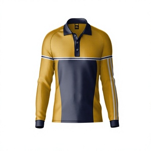 OEM ODM Wholesale <b>Men</b> <b>Long</b> <b>Sleeve</b> <b>Polo</b> <b>Shirts</b> Custom Embroidery Logo Corporate Uniform - Product Image 4