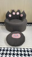 Canapé-lit contemporain à une place en forme de patte de chat, extensible, rembourré en éponge, meubles de salon pour appartement, villa